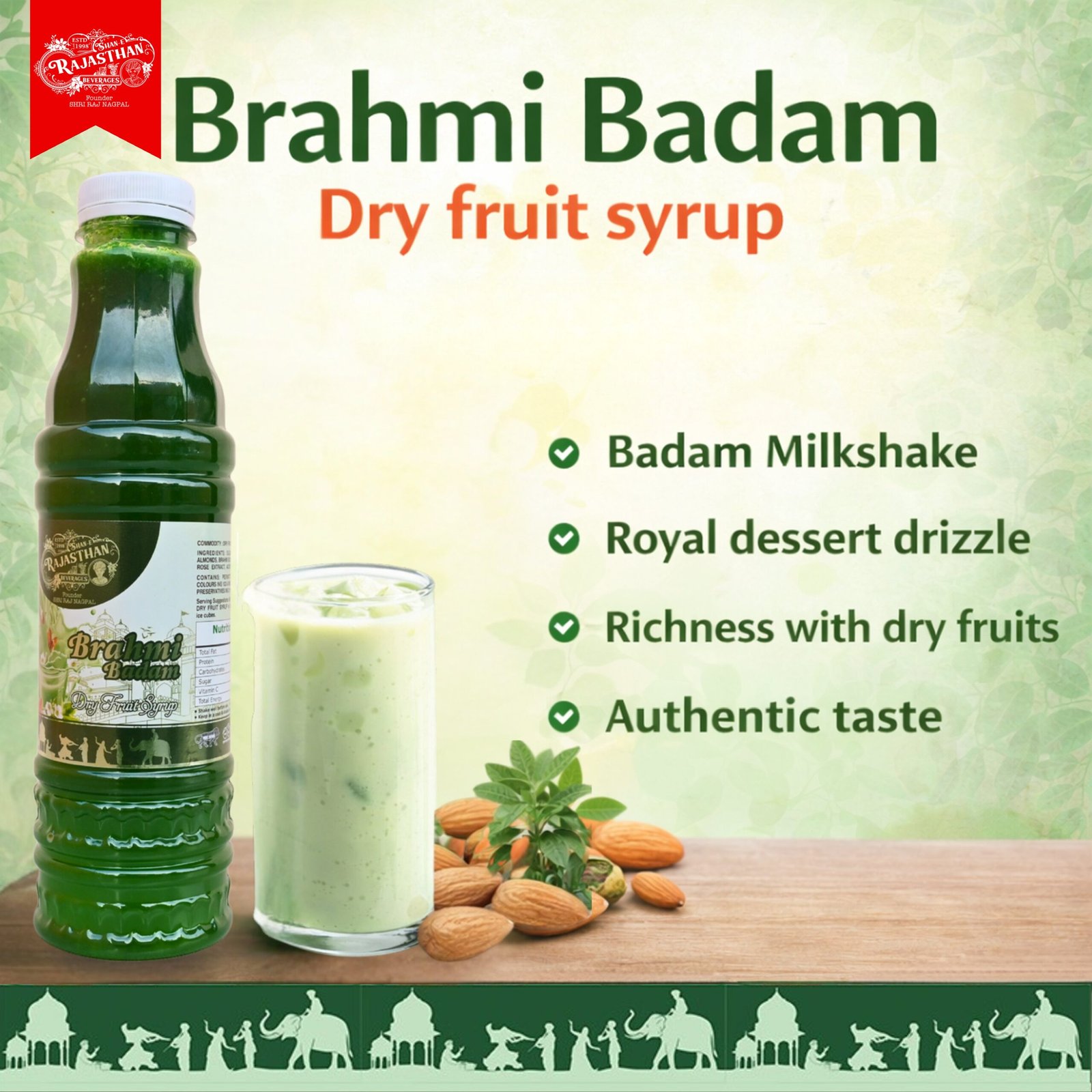Brahmi Badam dry fruit Syrup - Image 3